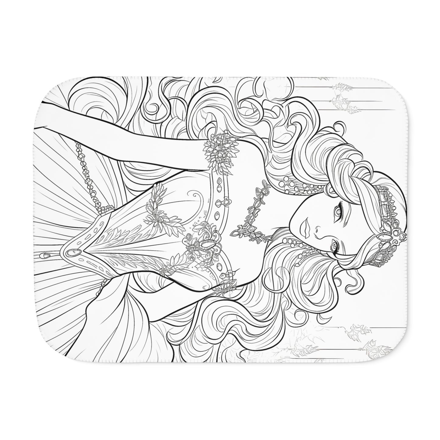 Blanket Coloring Kit with 10 Fabric Markers - Elegant Princess