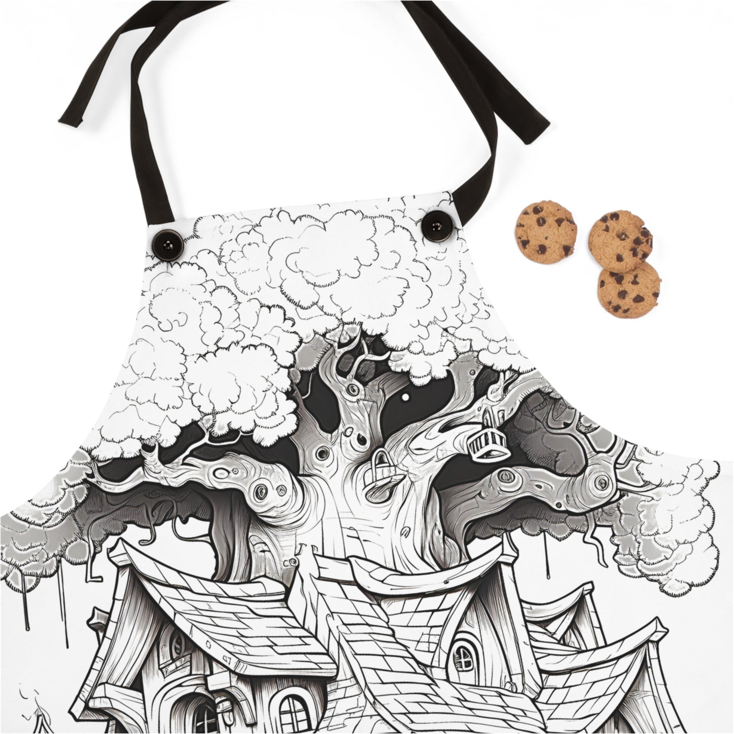 Apron Coloring Kit with 10 Fabric Markers - Tree House