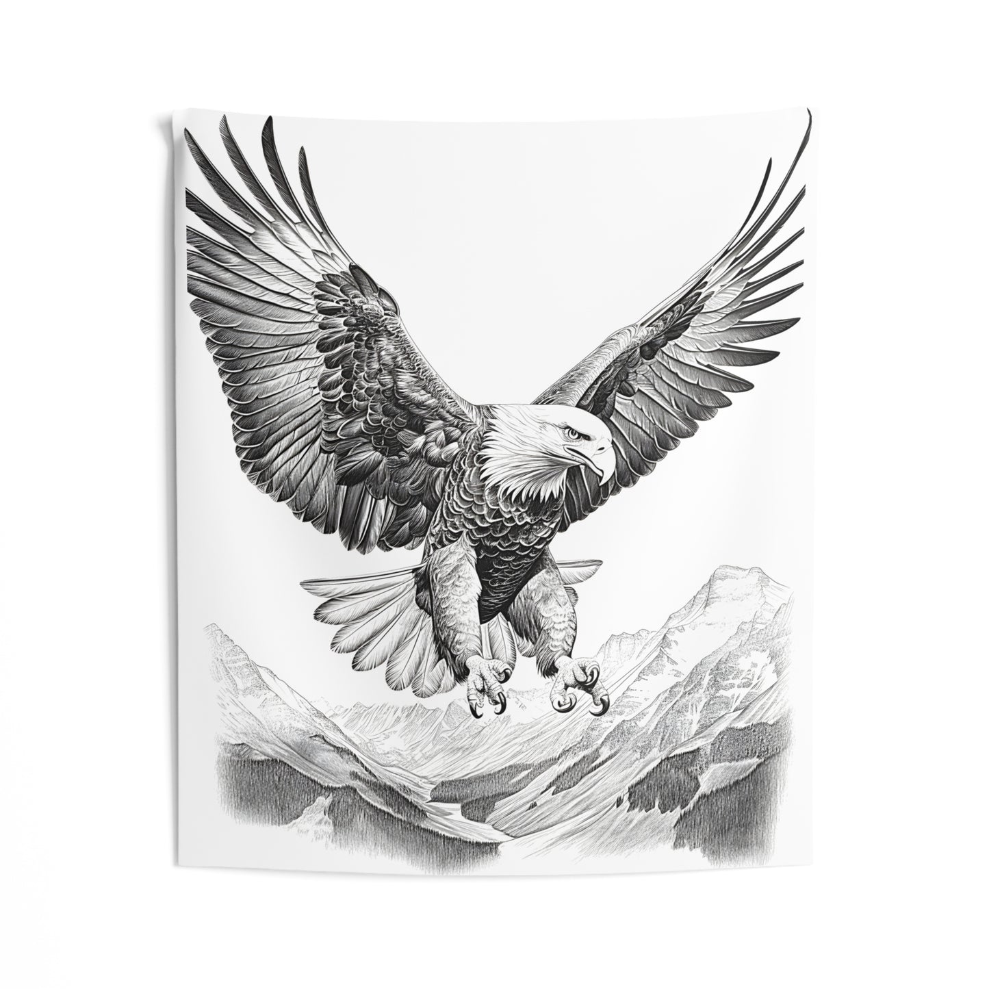 Indoor Wall Tapestries Coloring Kit with 10 Fabric Markers - Eagle