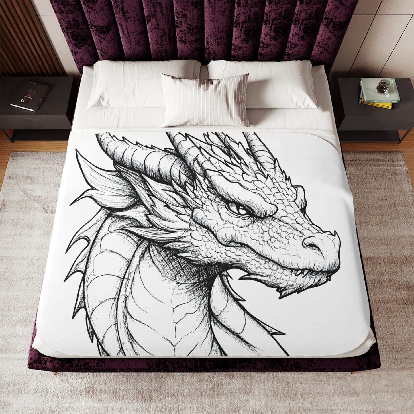 Blanket Coloring Kit with 10 Fabric Markers - Dragon