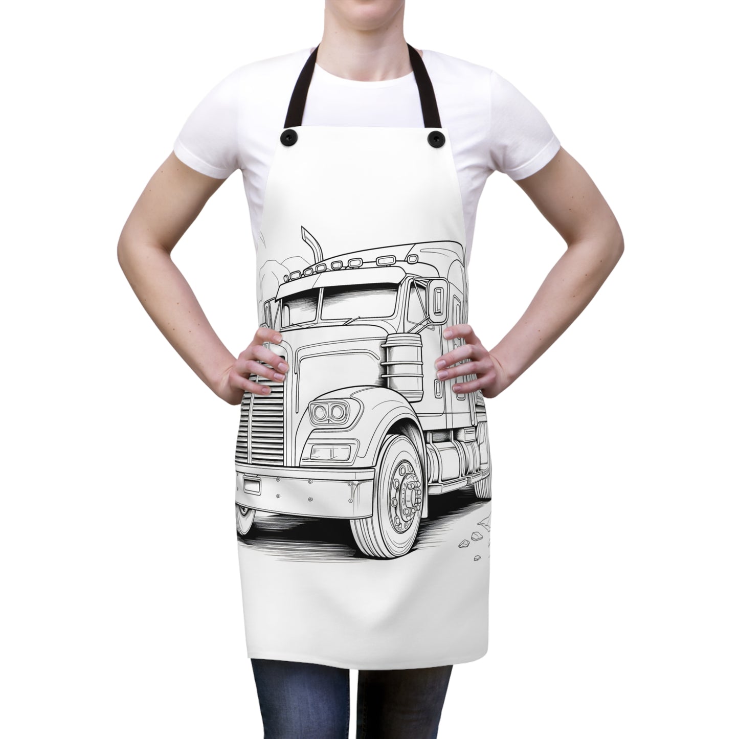 Apron Coloring Kit with 10 Fabric Markers - Big Rig