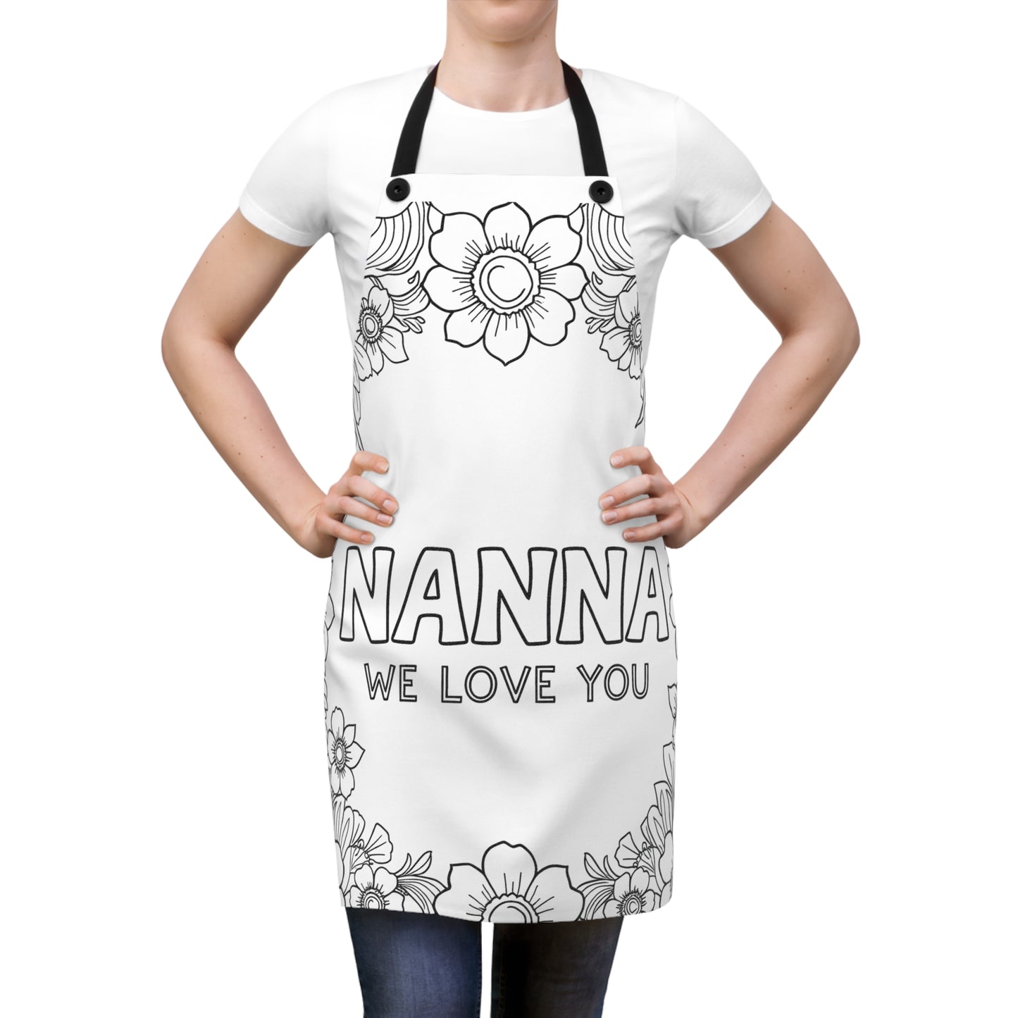 Apron Coloring Kit with 10 Fabric Markers - Grandma