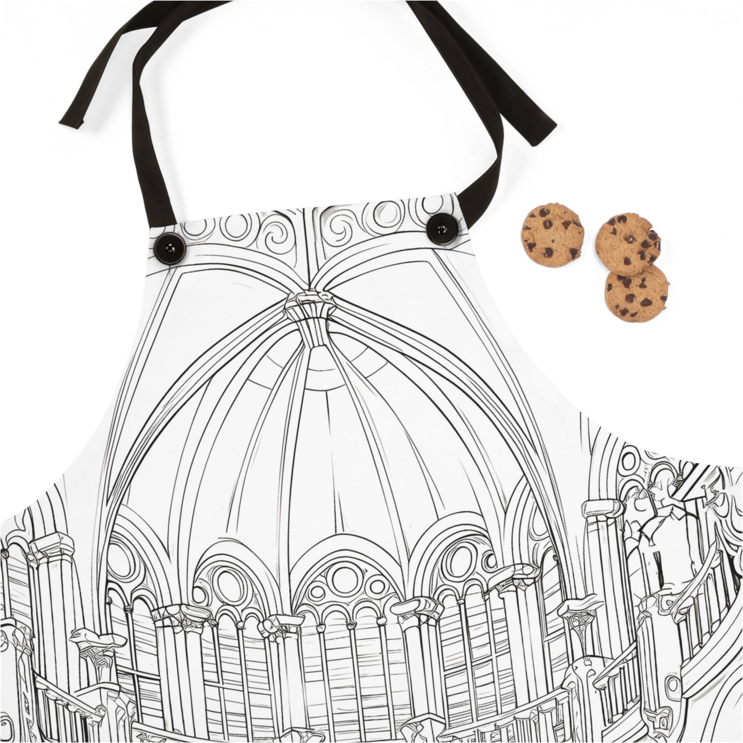 Apron Coloring Kit with 10 Fabric Markers - Historic Library