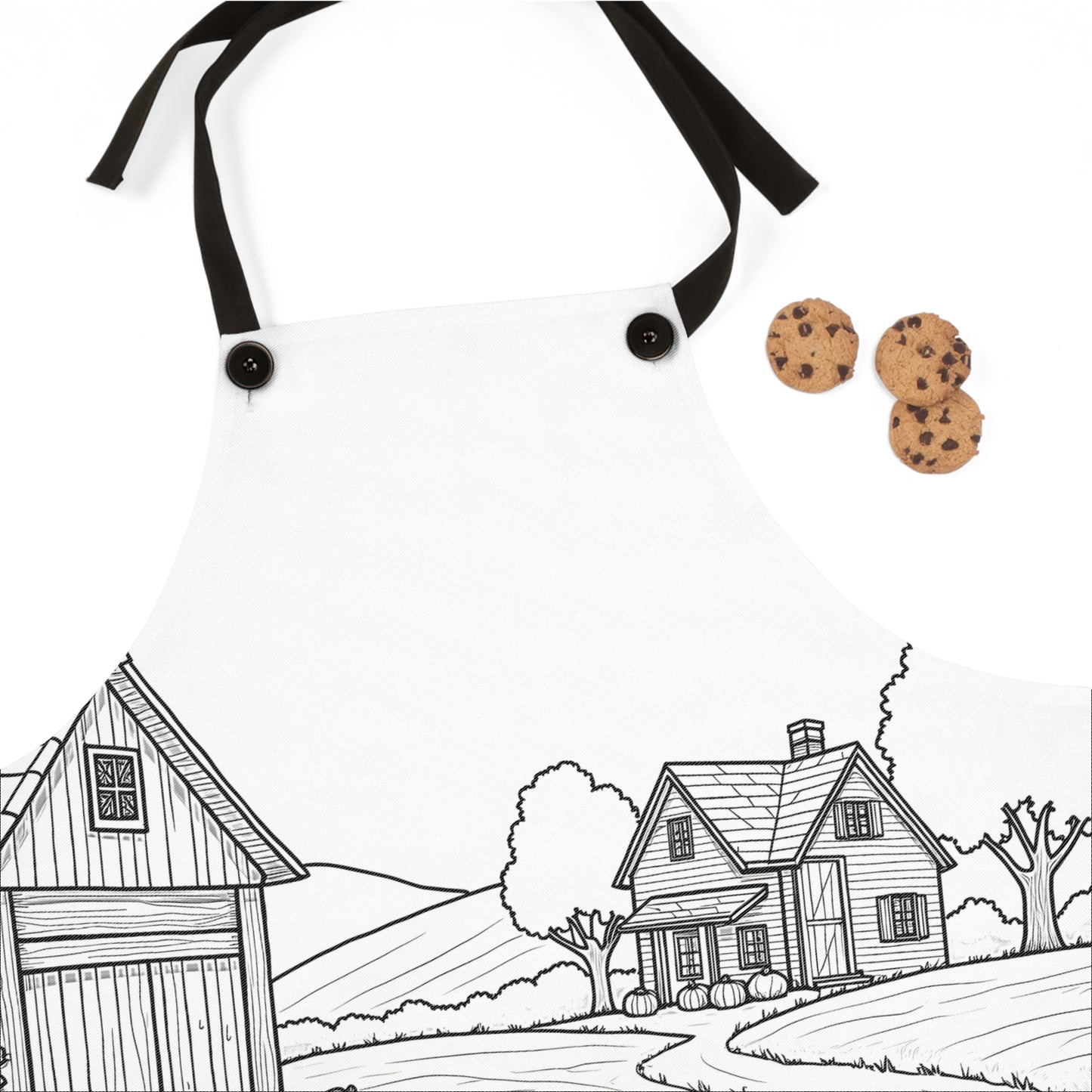 Apron Coloring Kit with 10 Fabric Markers - Pumpkin Farm