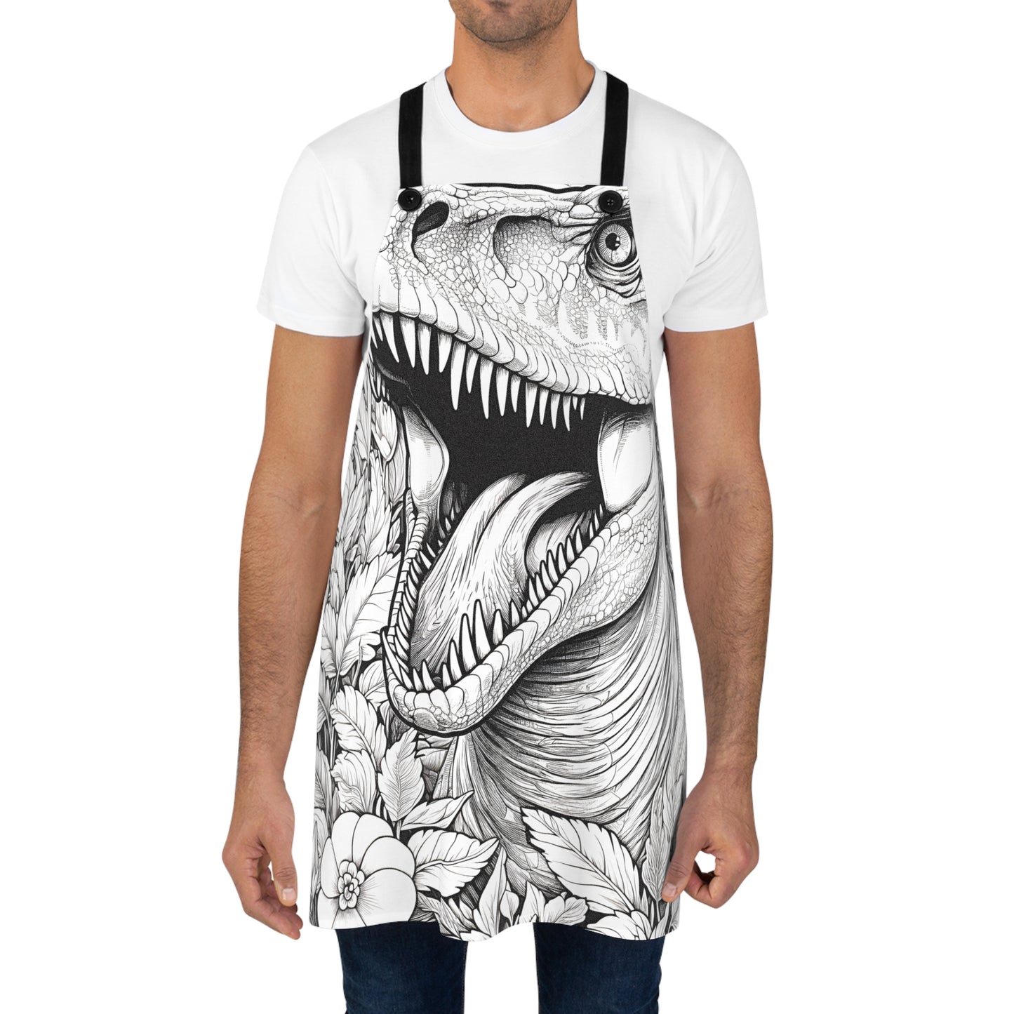 Apron Coloring Kit with 10 Fabric Markers - Tyrannosaurus Rex