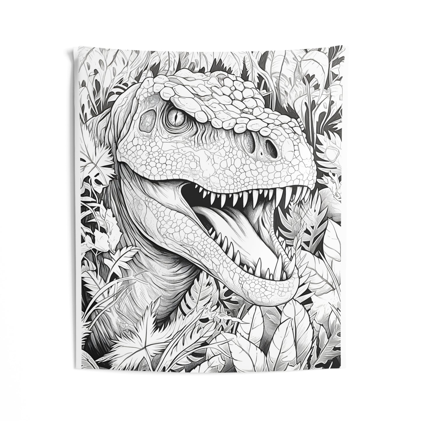 Indoor Wall Tapestries Coloring Kit with 10 Fabric Markers - Tyrannosaurus Rex