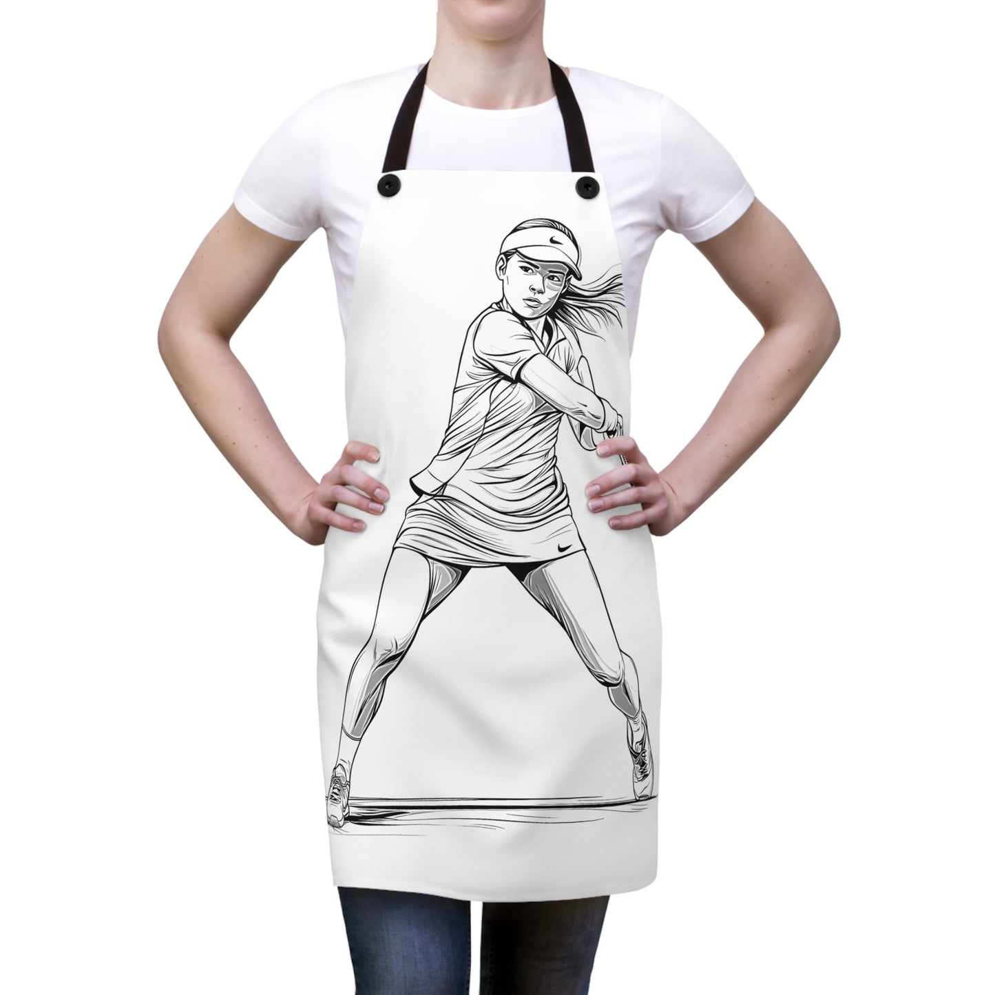 Apron Coloring Kit with 10 Fabric Markers - Tennis