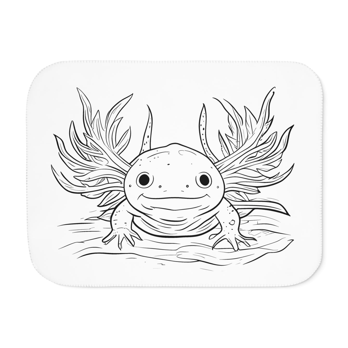 Blanket Coloring Kit with 10 Fabric Markers - Axolotl