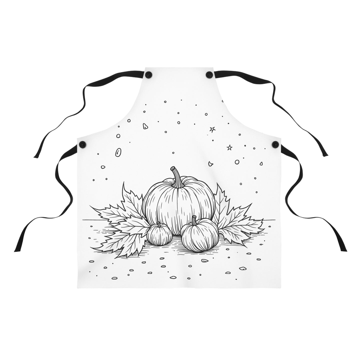 Apron Coloring Kit with 10 Fabric Markers - Pumpkins