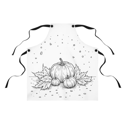 Apron Coloring Kit with 10 Fabric Markers - Pumpkins