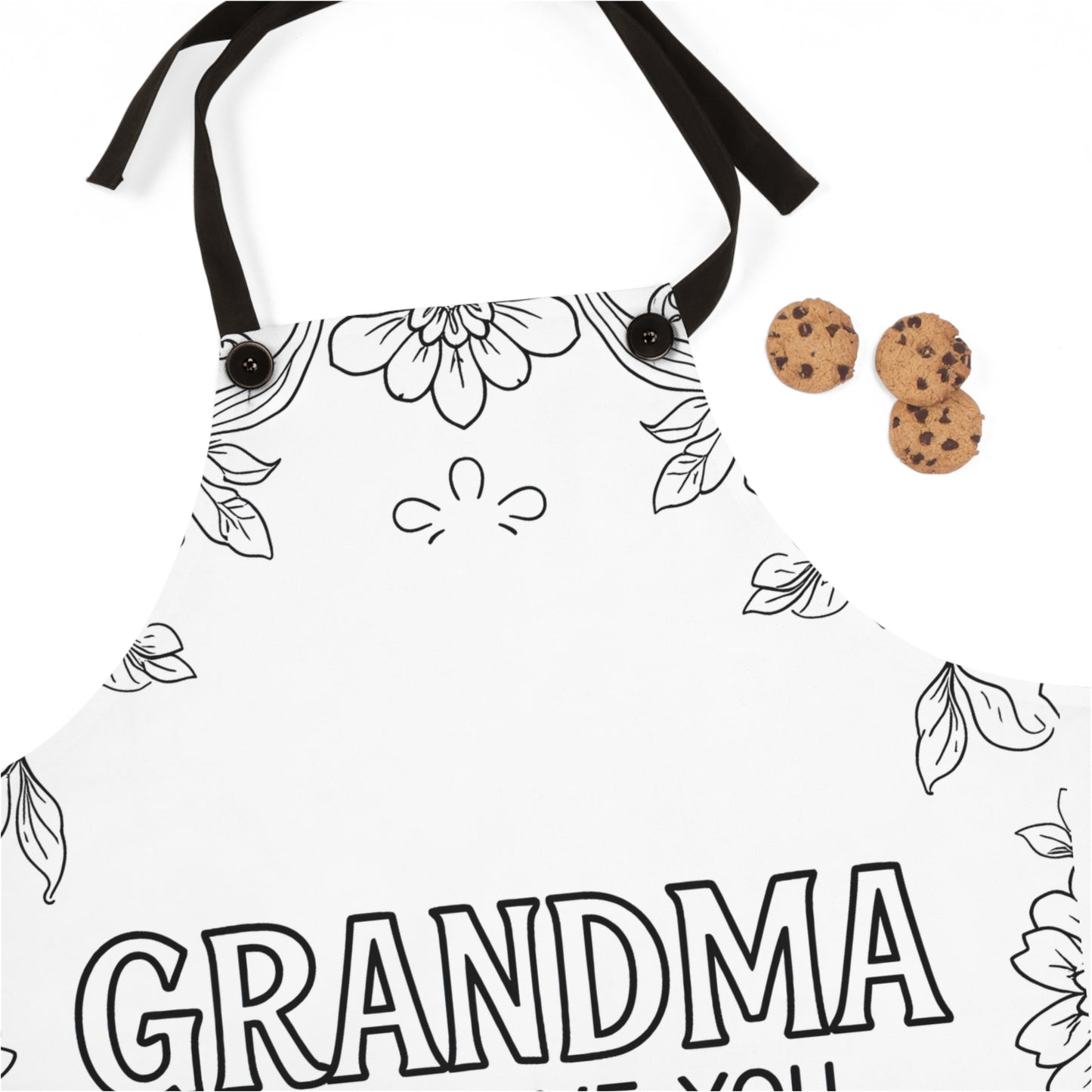 Apron Coloring Kit with 10 Fabric Markers - Grandma