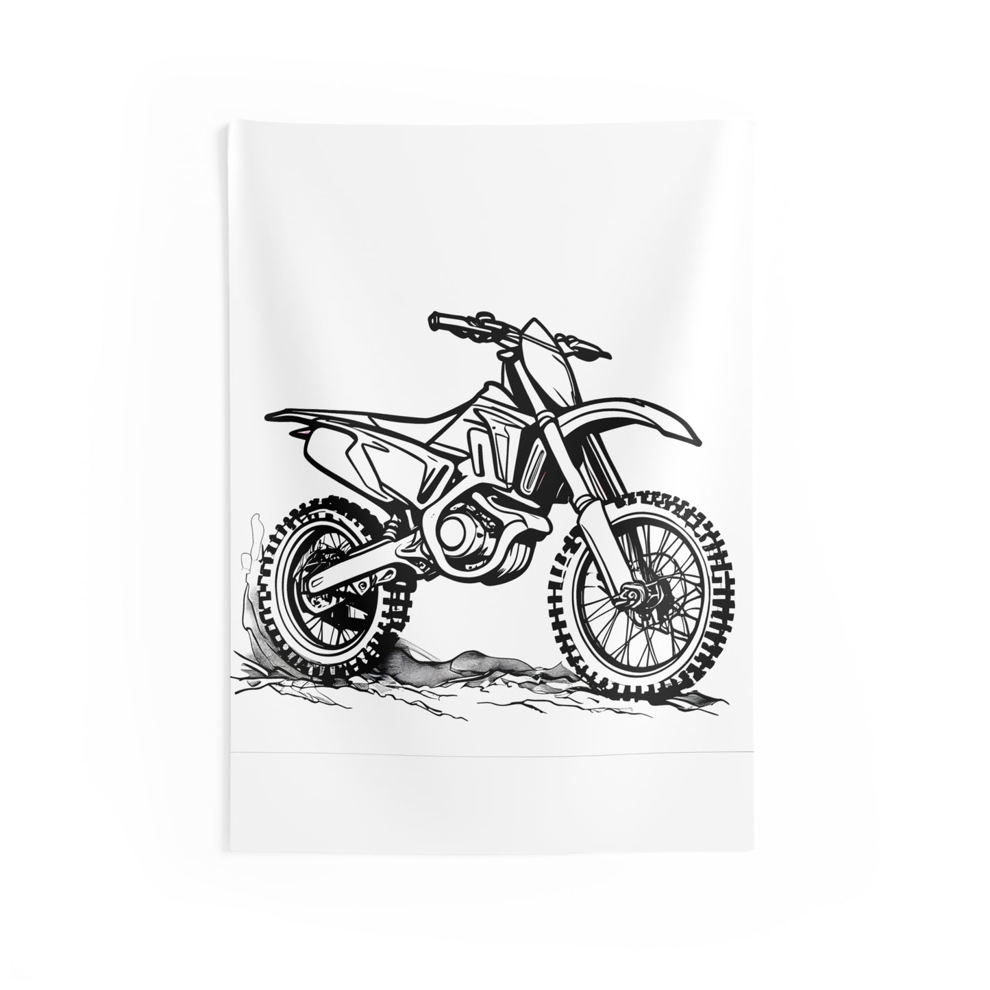 Indoor Wall Tapestries Coloring Kit with 10 Fabric Markers - Dirt Bike Adventure