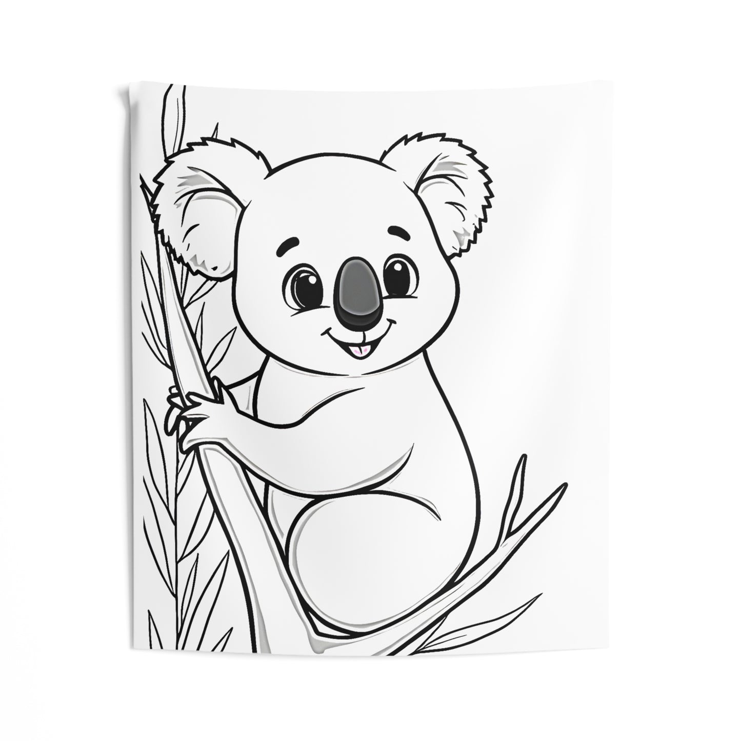 Indoor Wall Tapestries Coloring Kit with 10 Fabric Markers - Koala