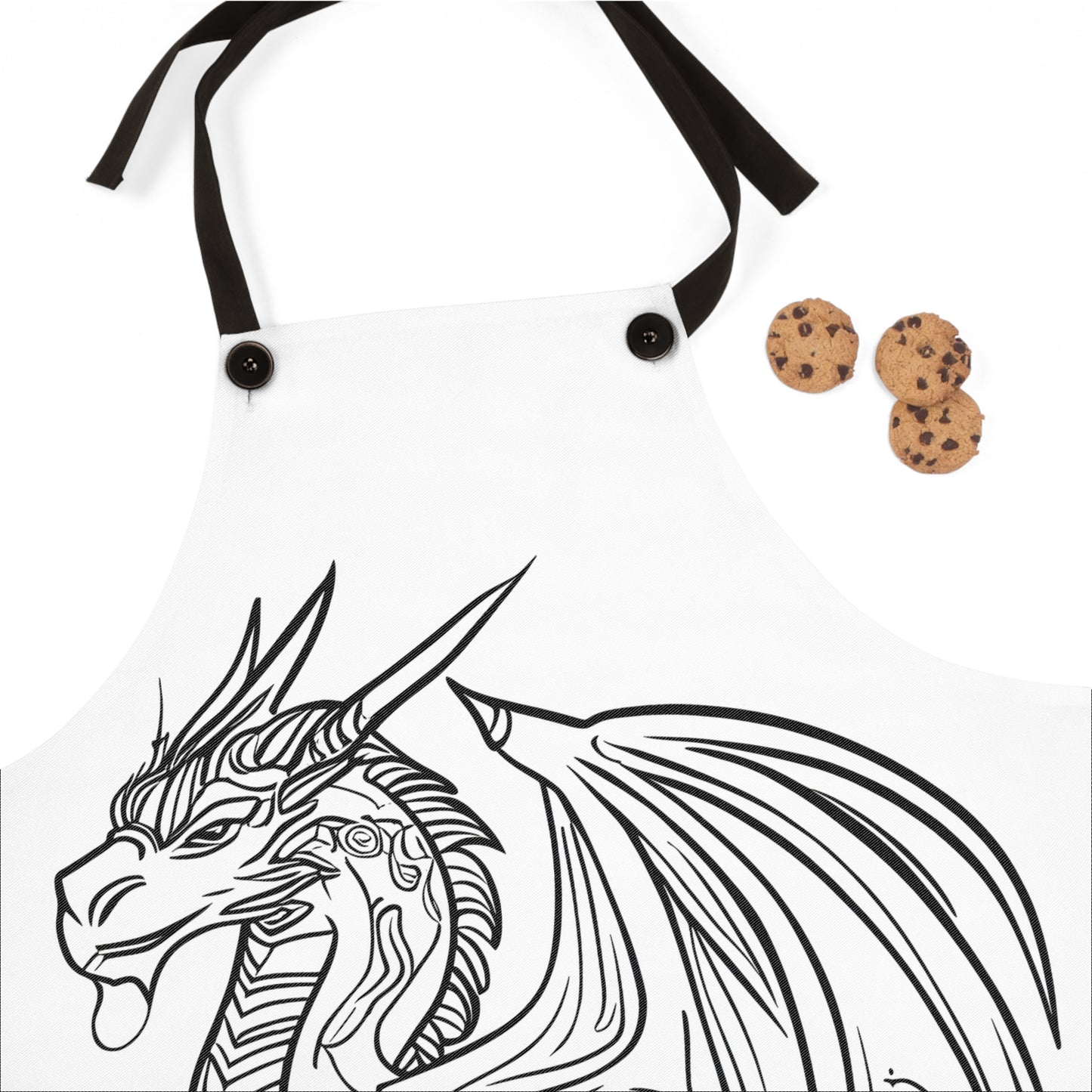 Apron Coloring Kit with 10 Fabric Markers - Dragon
