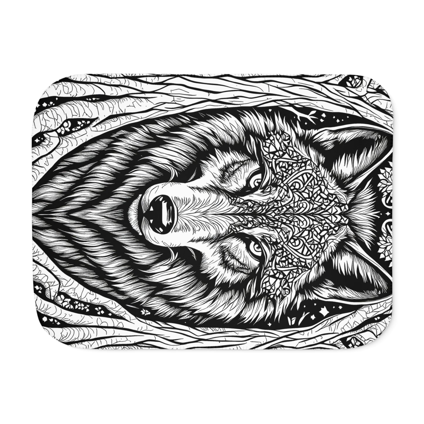 Blanket Coloring Kit with 10 Fabric Markers - Wolf