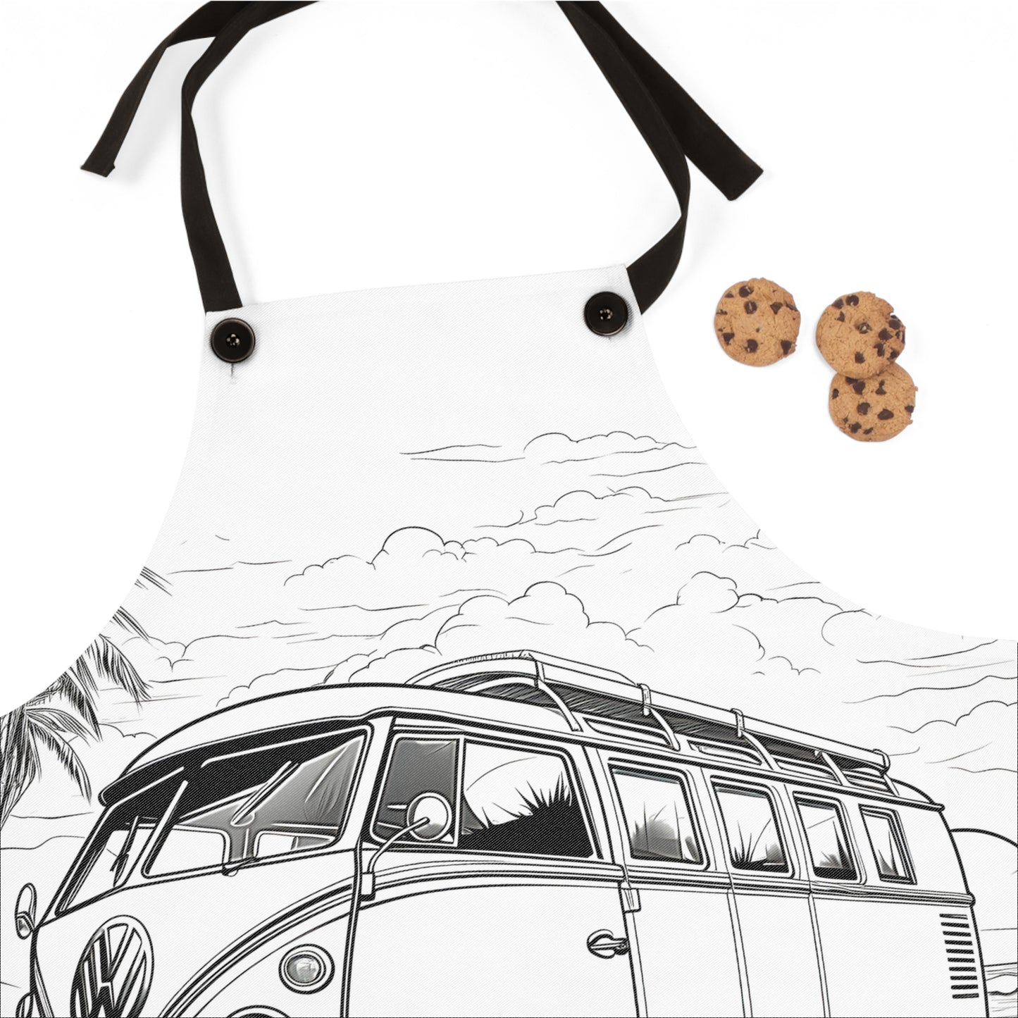 Apron Coloring Kit with 10 Fabric Markers - VW Bus