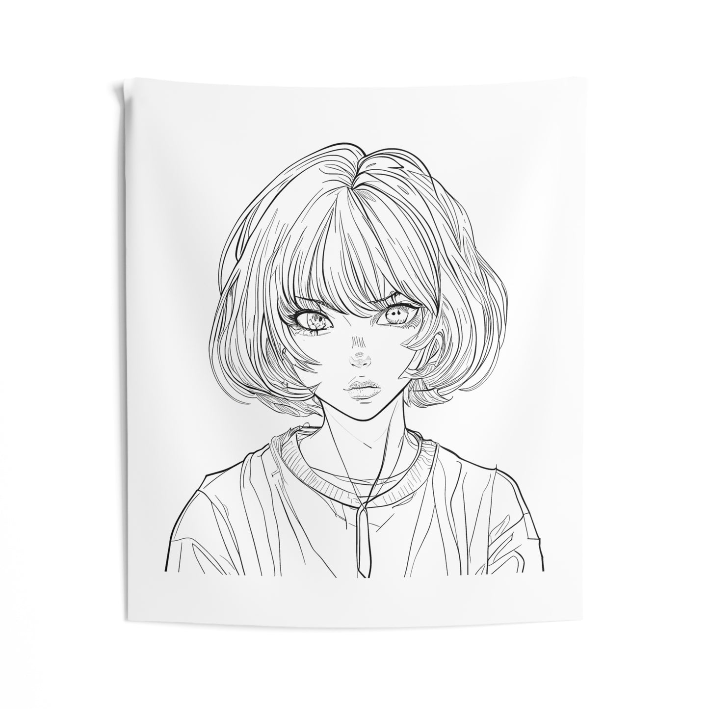 Indoor Wall Tapestries Coloring Kit with 10 Fabric Markers - Anime Character