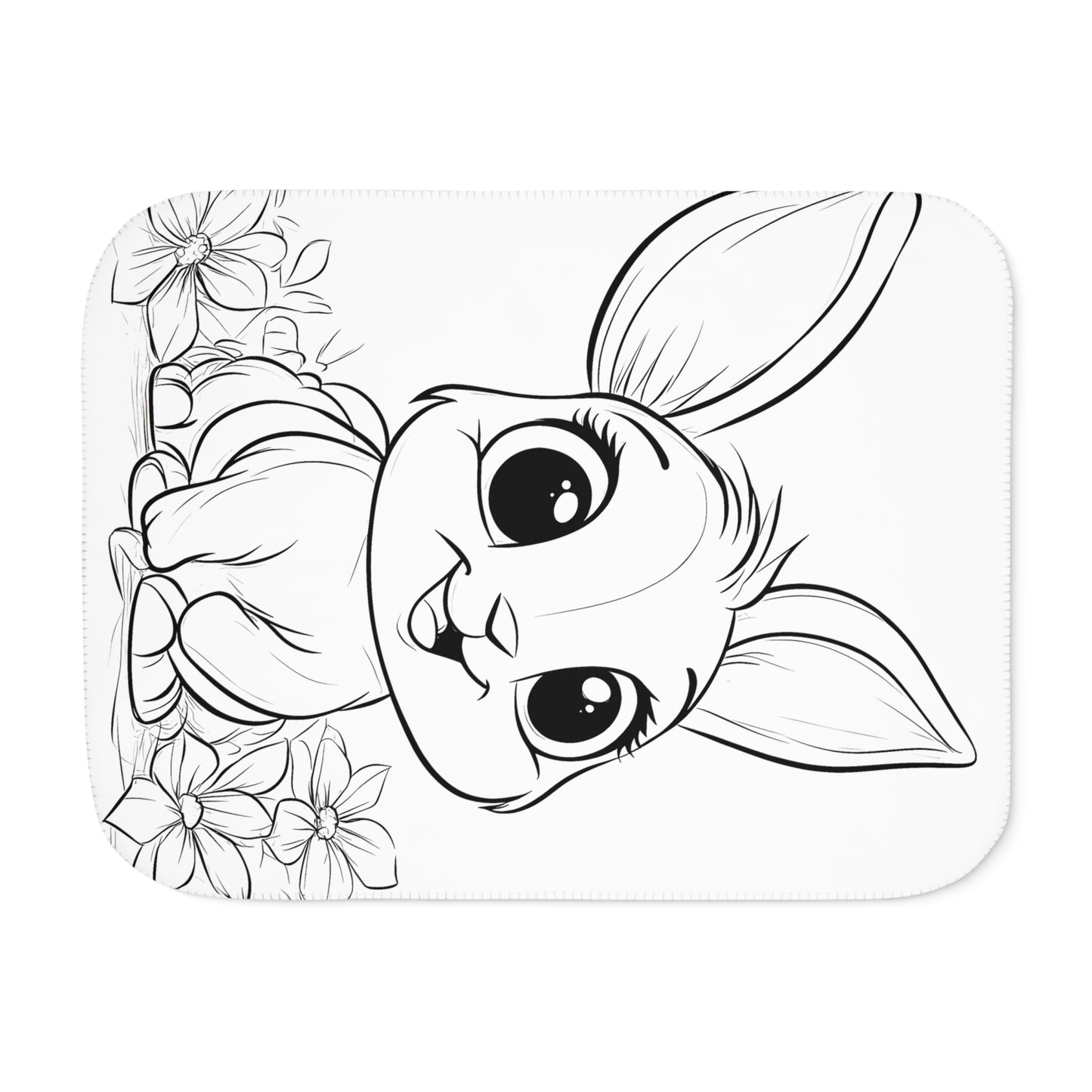 Blanket Coloring Kit with 10 Fabric Markers - Cute Rabbit