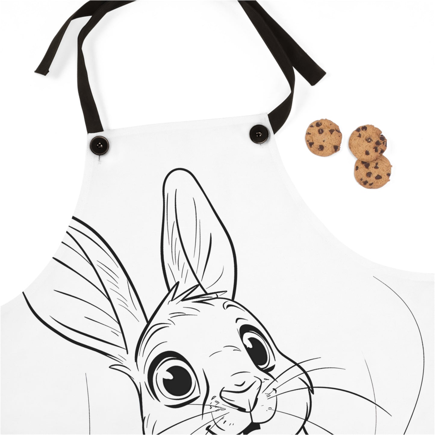 Apron Coloring Kit with 10 Fabric Markers - Rabbit