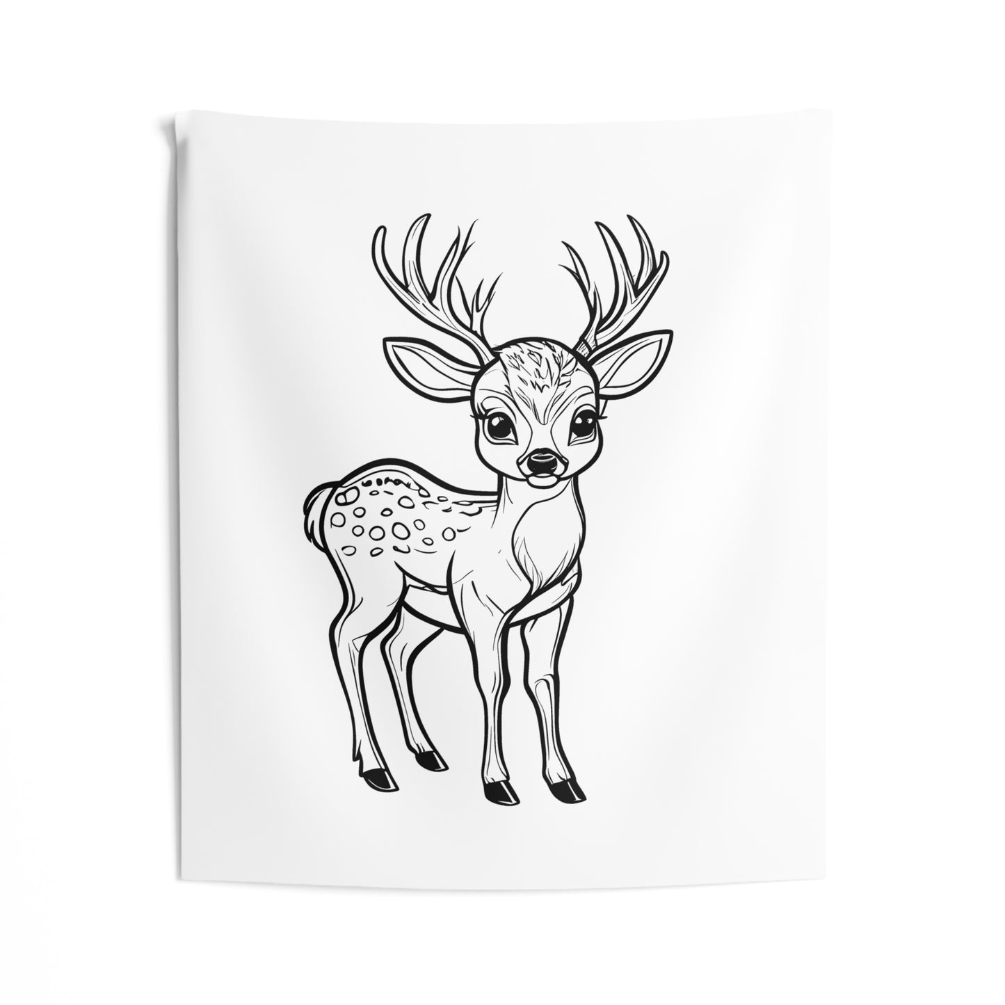 Indoor Wall Tapestries Coloring Kit with 10 Fabric Markers - Deer