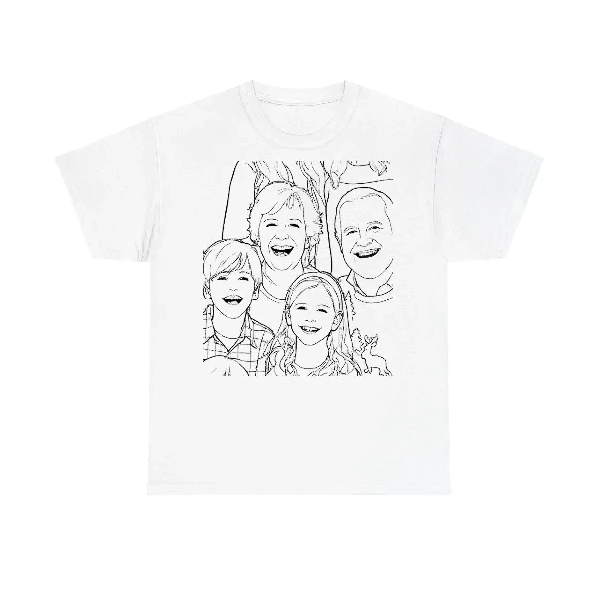 Custom Unisex T-Shirt with Your Design Coloring Page Kit with 10 Fabric Markers