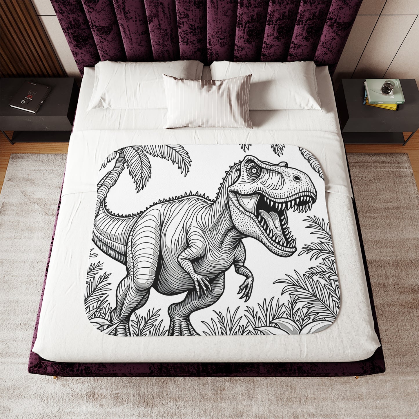 Blanket Coloring Kit with 10 Fabric Markers - Tyrannosaurus Rex