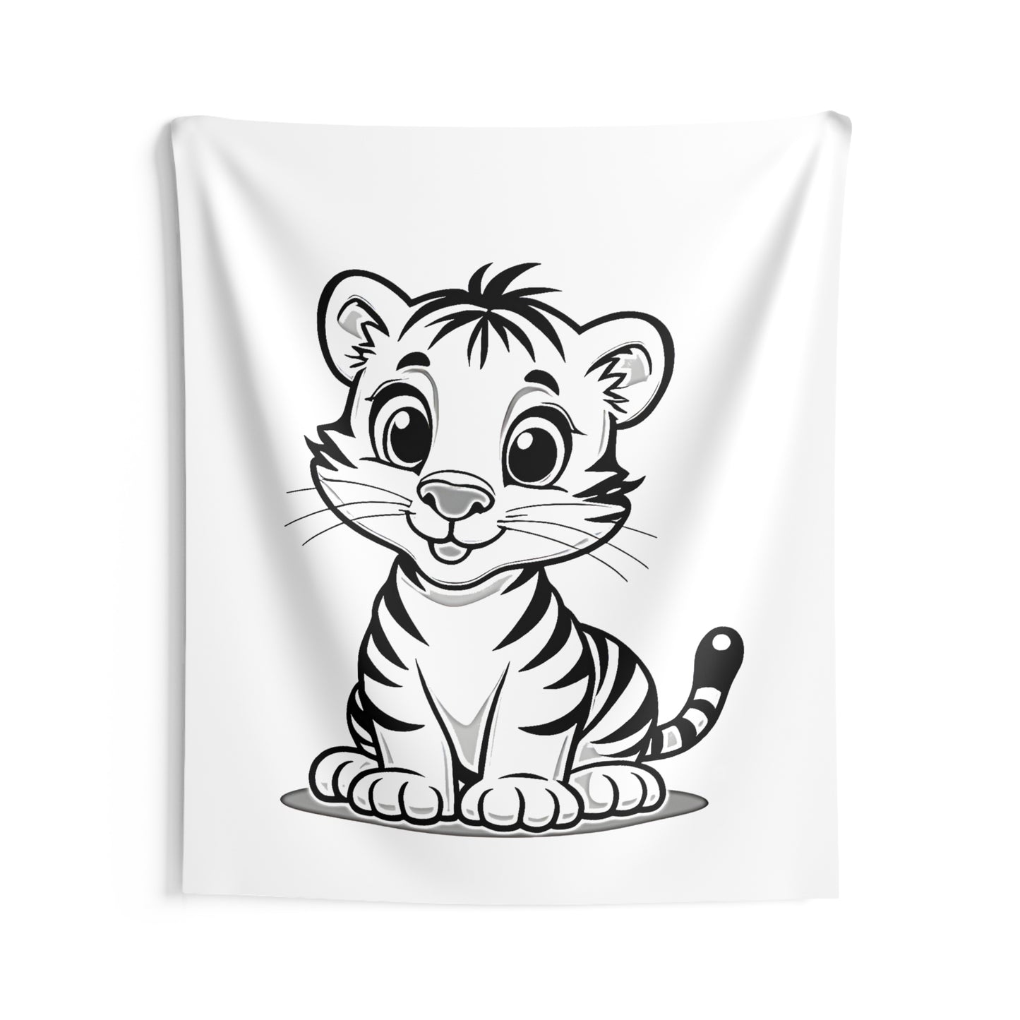 Indoor Wall Tapestries Coloring Kit with 10 Fabric Markers - Tiger