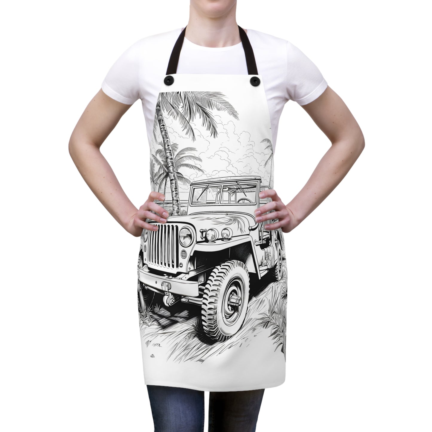 Apron Coloring Kit with 10 Fabric Markers - Jeep