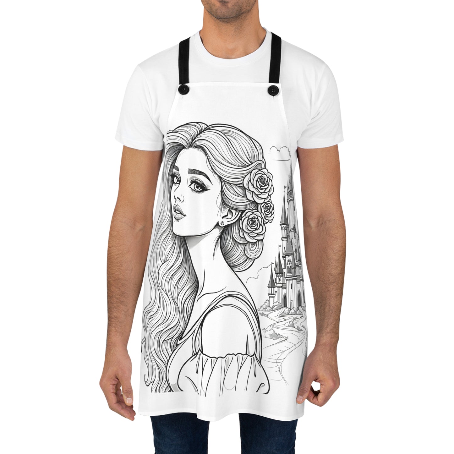 Apron Coloring Kit with 10 Fabric Markers - Princess with Castle