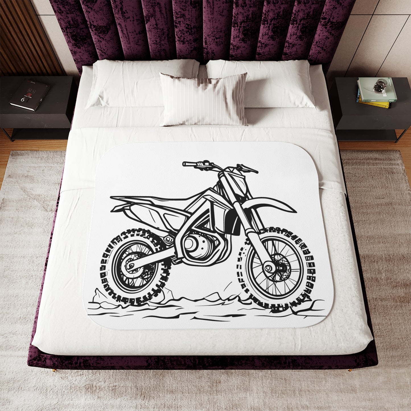 Blanket Coloring Kit with 10 Fabric Markers - Dirt Bike