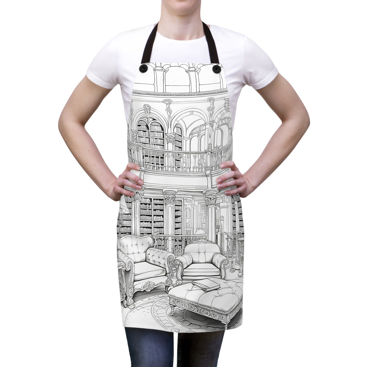 Apron Coloring Kit with 10 Fabric Markers - Ornate Bookshelves