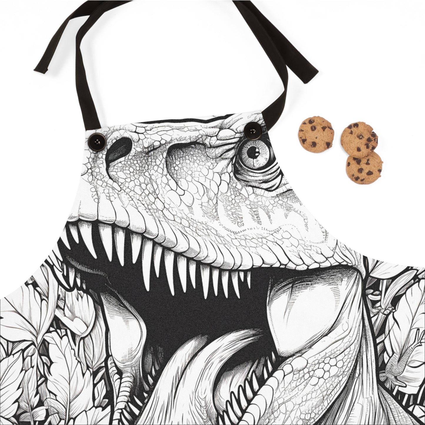 Apron Coloring Kit with 10 Fabric Markers - Tyrannosaurus Rex