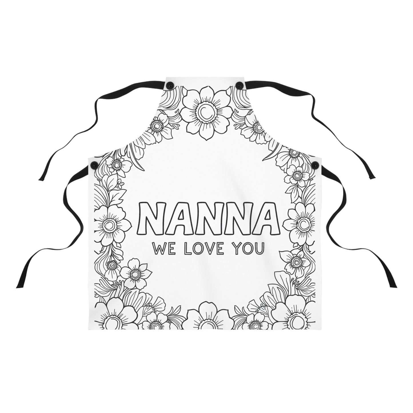 Apron Coloring Kit with 10 Fabric Markers - Grandma
