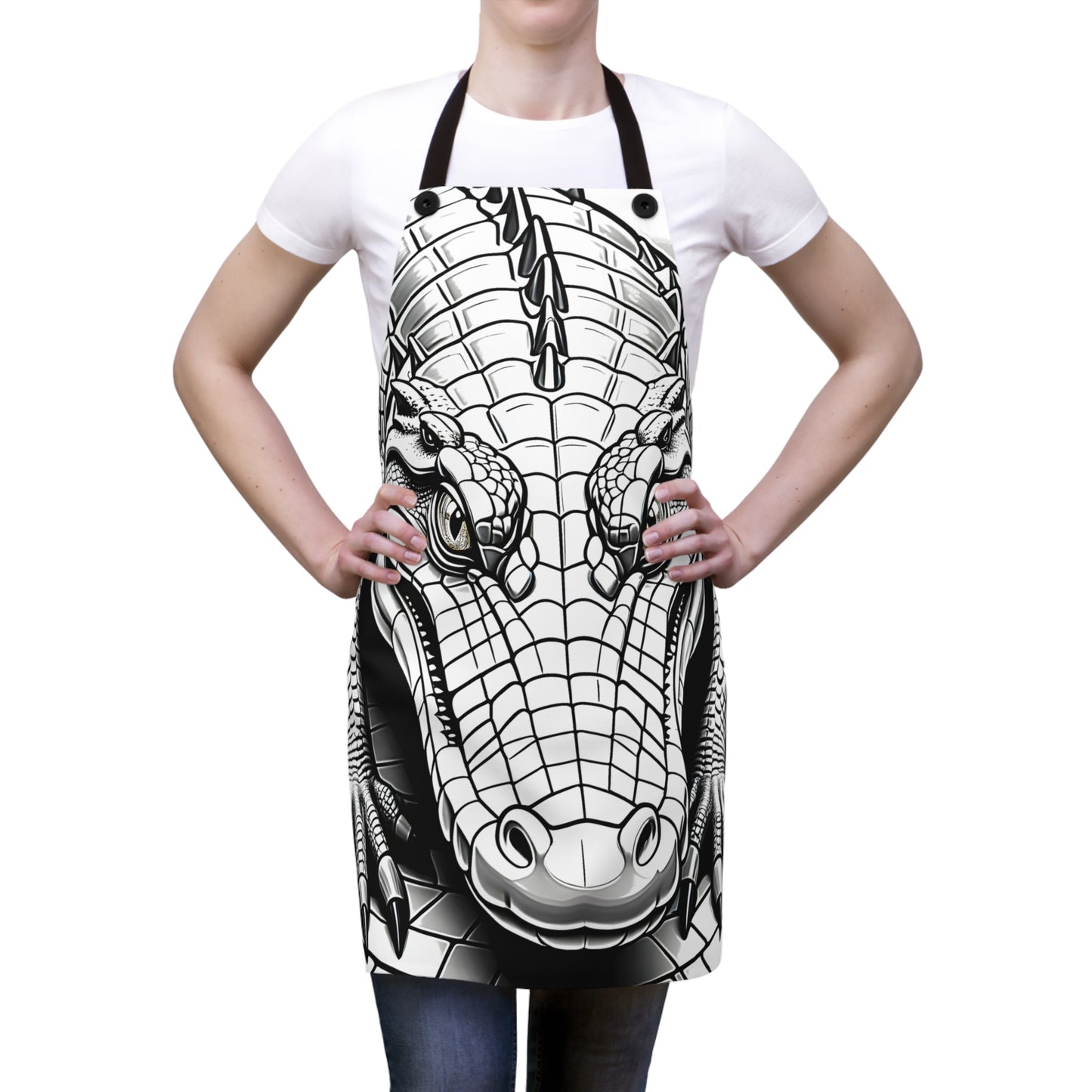 Apron Coloring Kit with 10 Fabric Markers - Crocodile