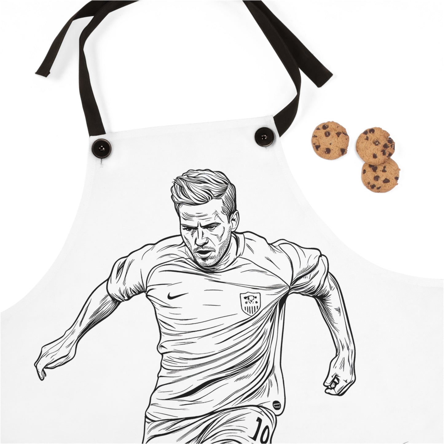 Apron Coloring Kit with 10 Fabric Markers - Soccer Player