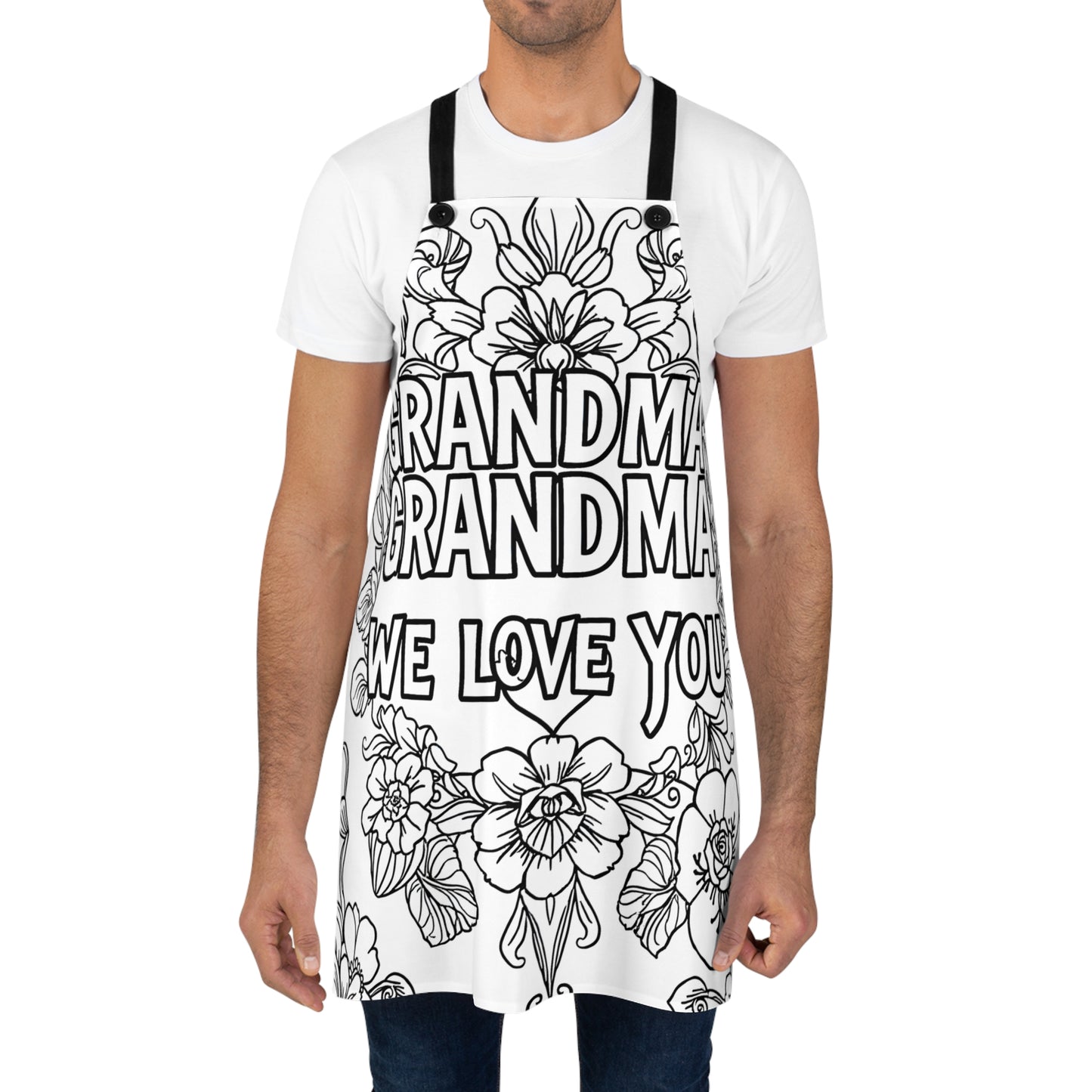 Apron Coloring Kit with 10 Fabric Markers - Grandma Appreciation