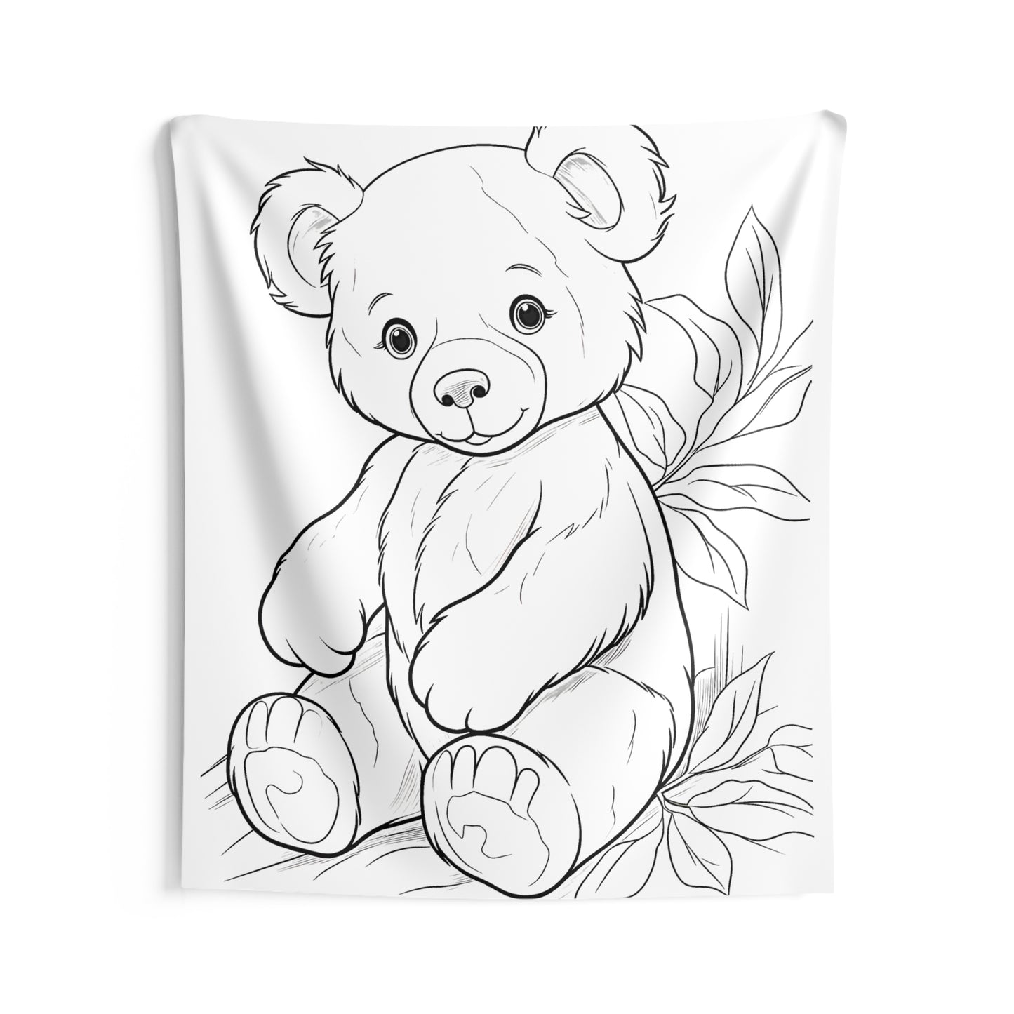 Indoor Wall Tapestries Coloring Kit with 10 Fabric Markers - Bear