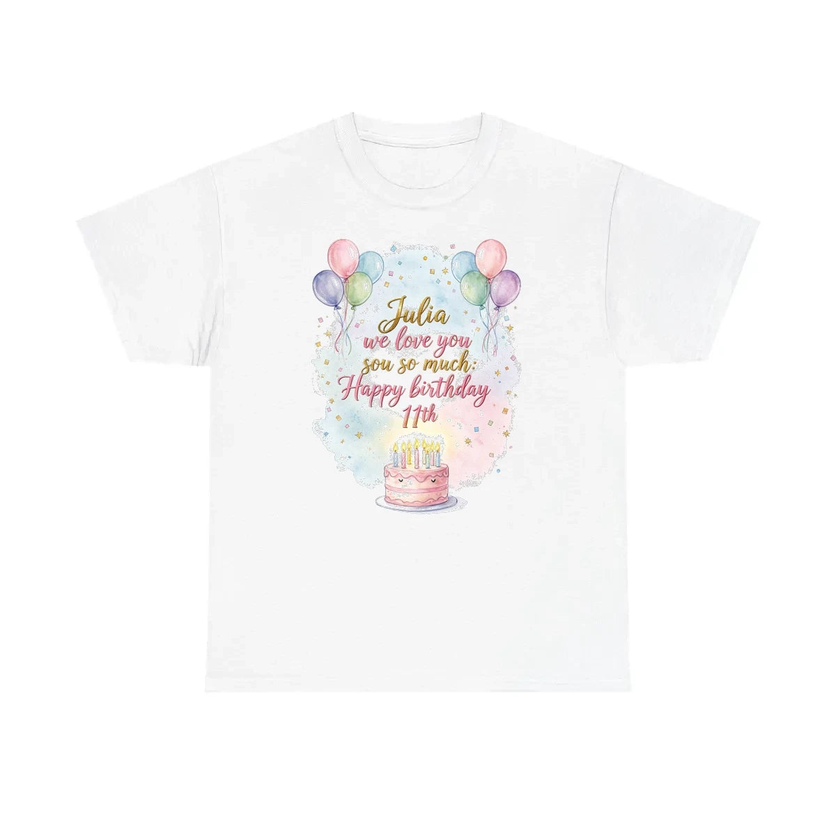 Custom Unisex T-Shirt Colorful Design with Fabric Markers