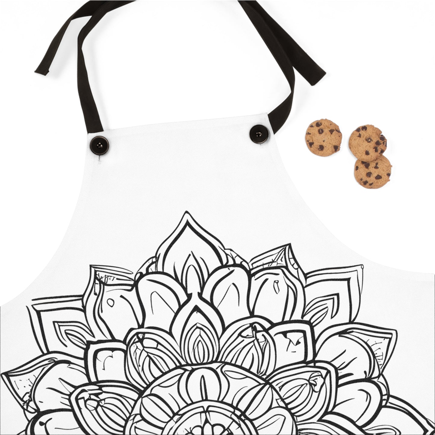 Apron Coloring Kit with 10 Fabric Markers - Mandala