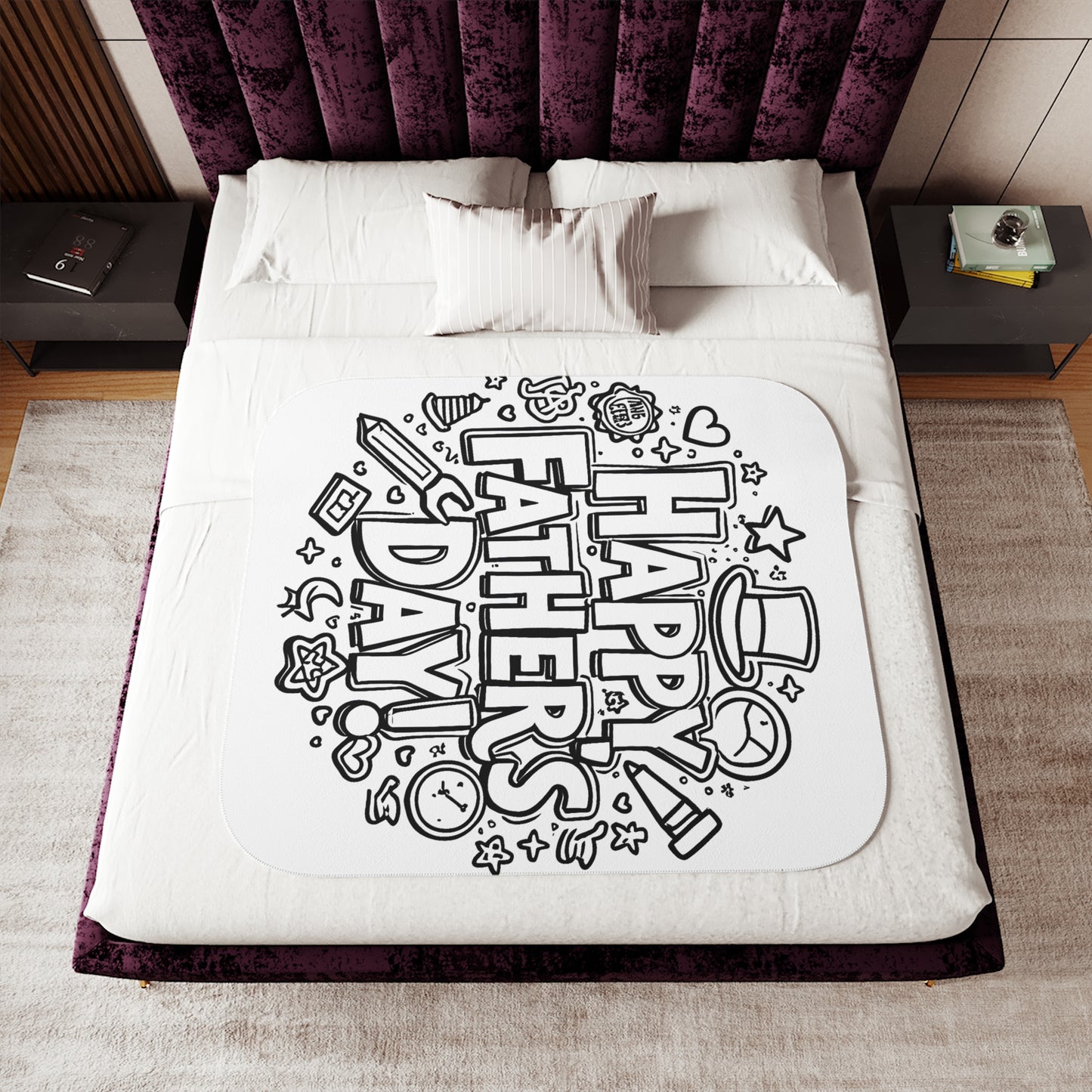 Blanket Coloring Kit with 10 Fabric Markers - Father's Day