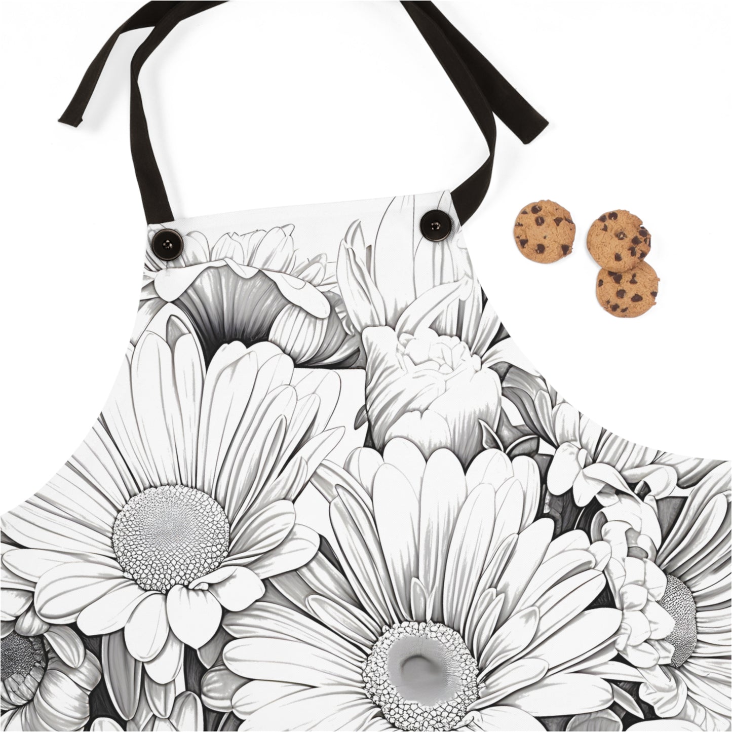 Apron Coloring Kit with 10 Fabric Markers - Daisies