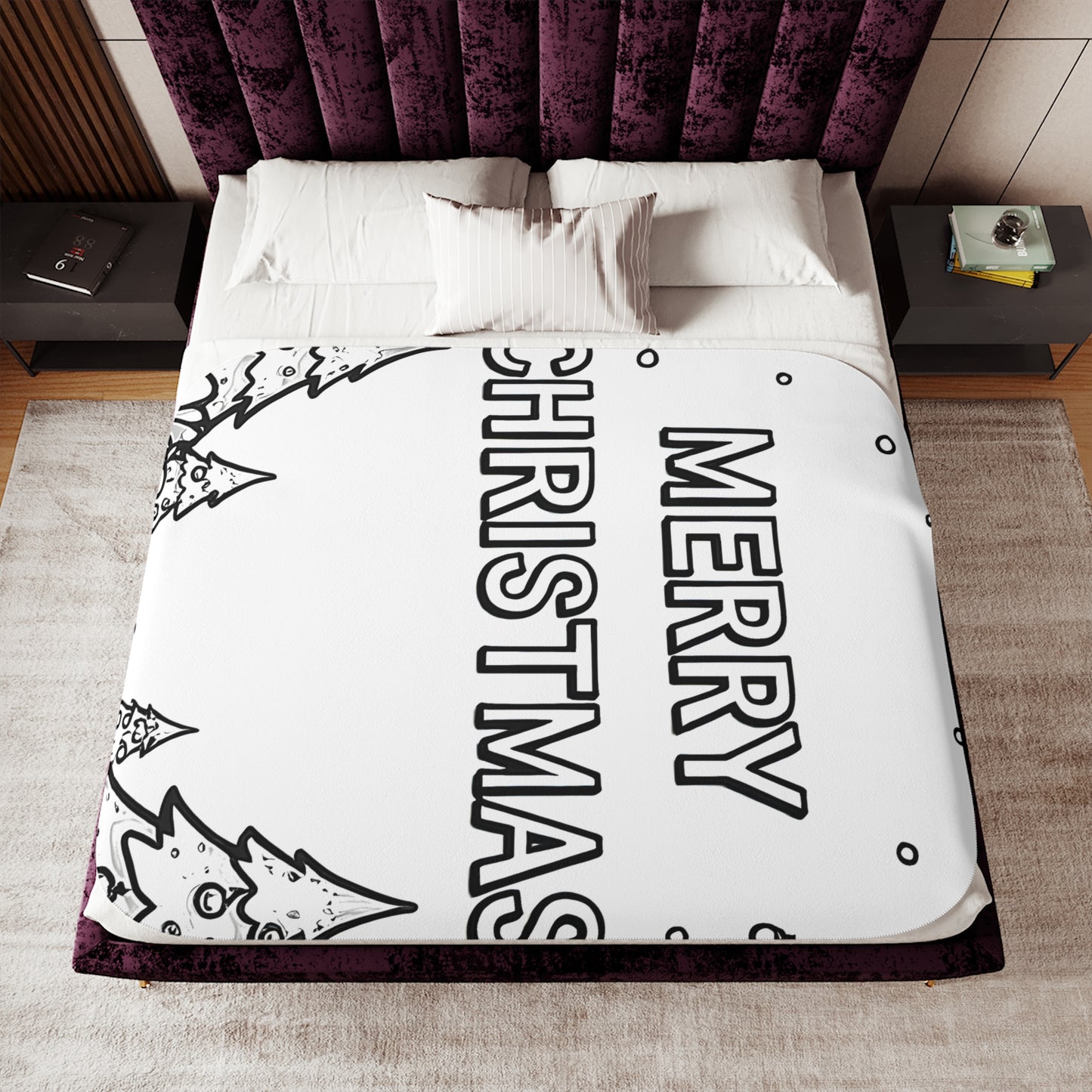 Blanket Coloring Kit with 10 Fabric Markers - Merry Christmas