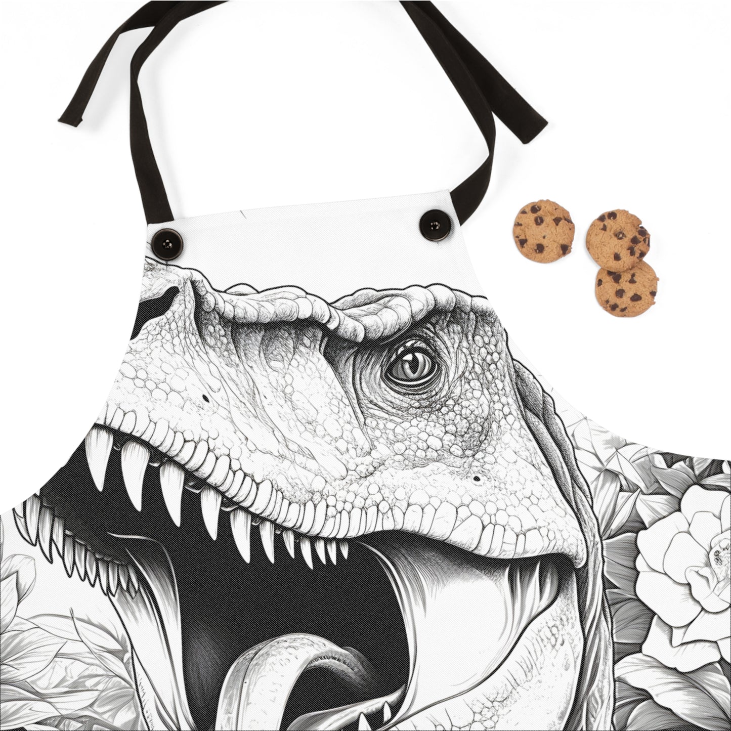 Apron Coloring Kit with 10 Fabric Markers - Tyrannosaurus Rex