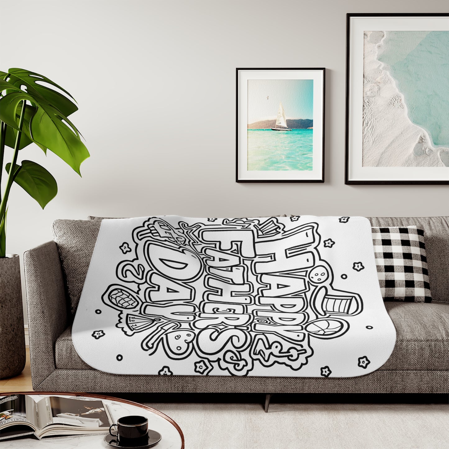 Blanket Coloring Kit with 10 Fabric Markers - Father's Day