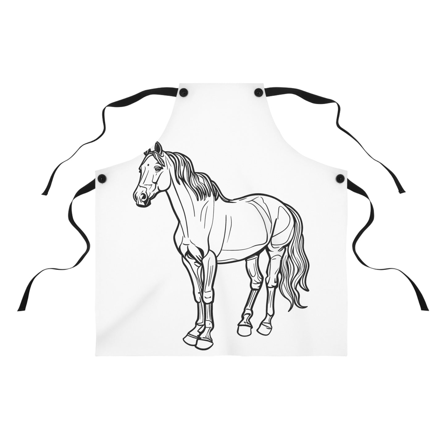 Apron Coloring Kit with 10 Fabric Markers - Standing Horse