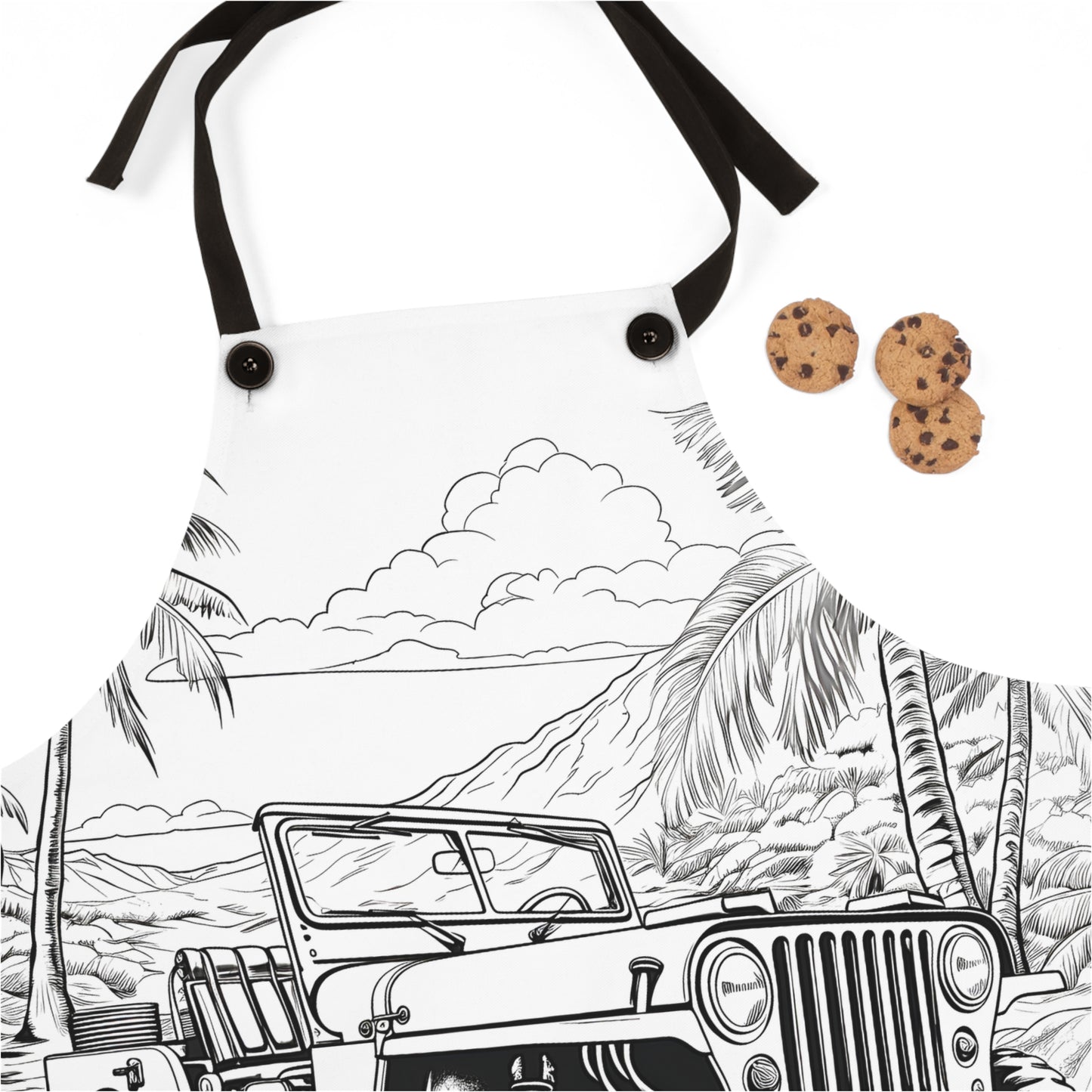 Apron Coloring Kit with 10 Fabric Markers - Jeep