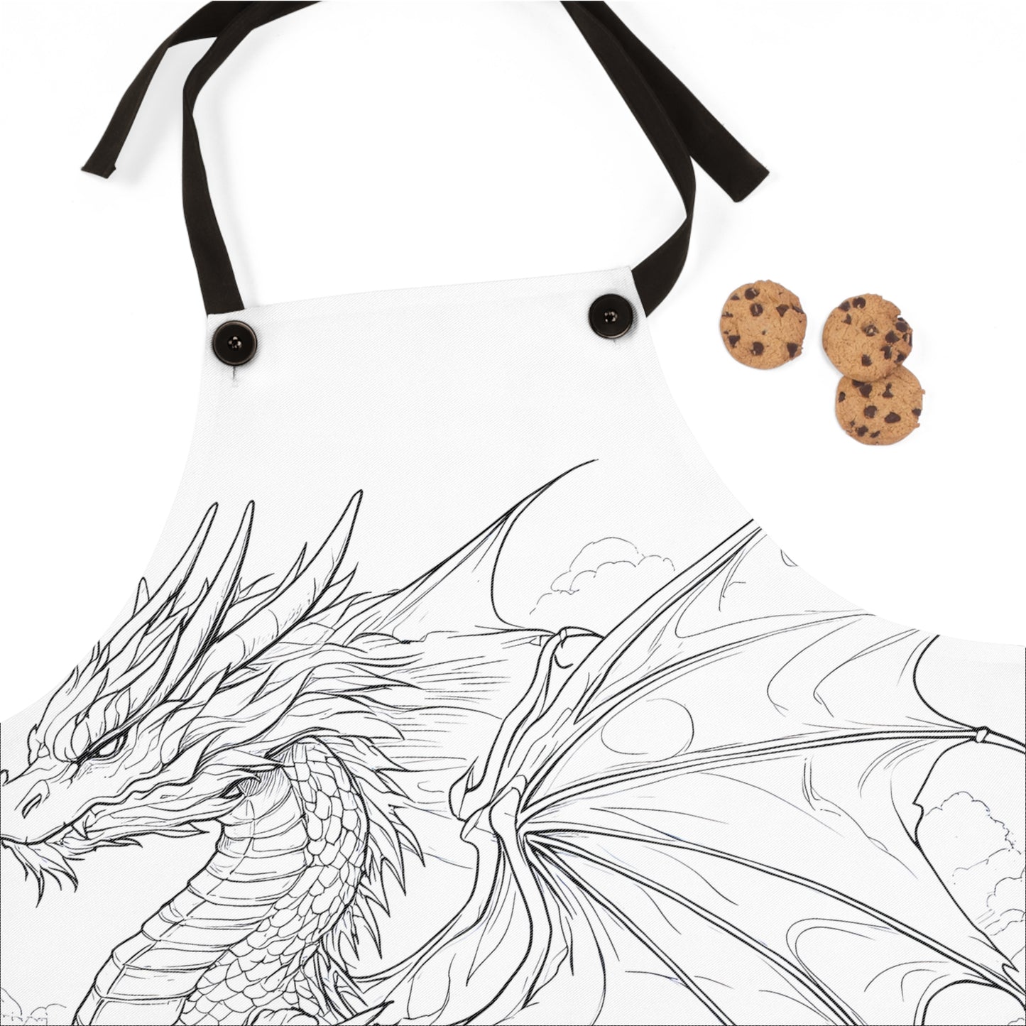 Apron Coloring Kit with 10 Fabric Markers - Dragon