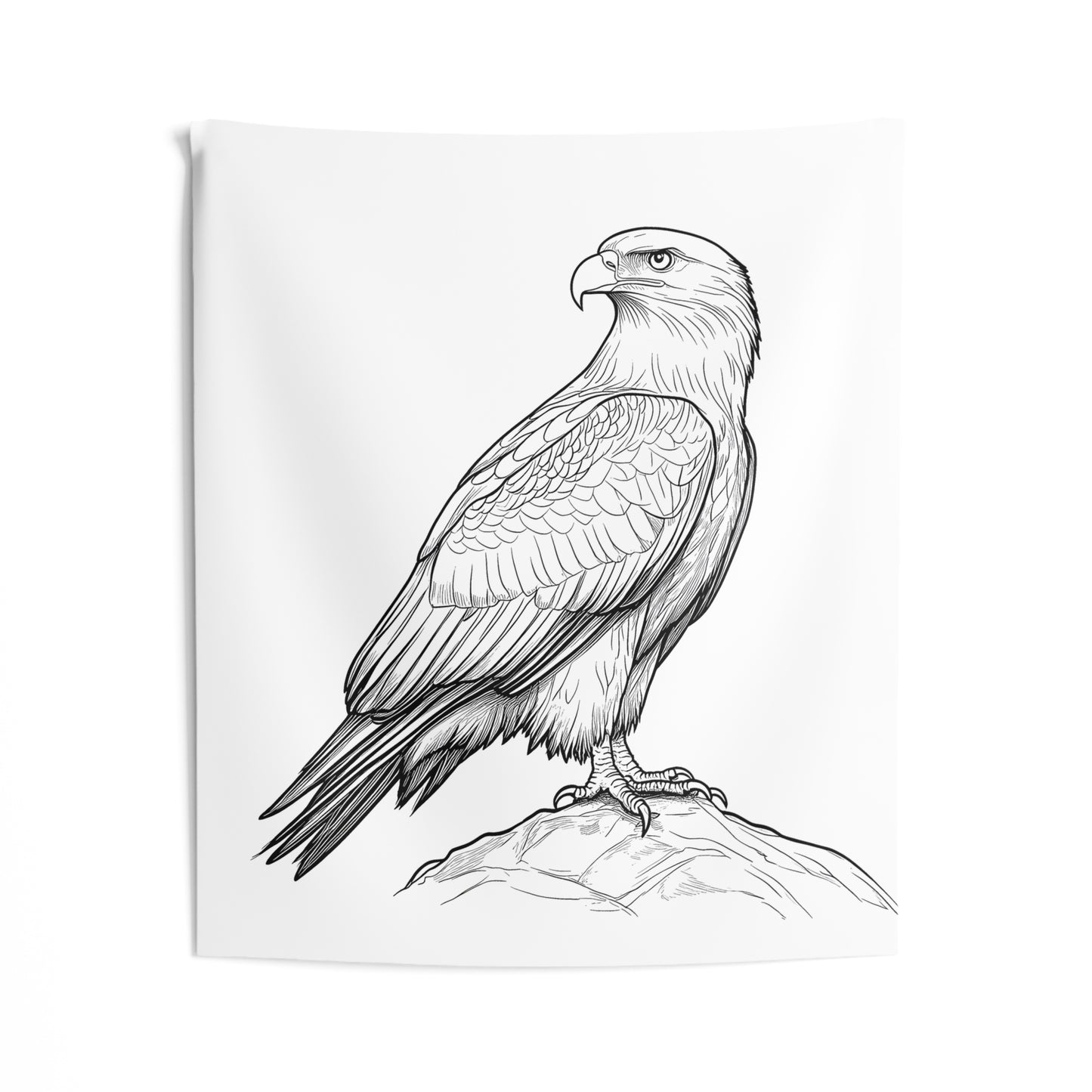 Indoor Wall Tapestries Coloring Kit with 10 Fabric Markers - Eagle