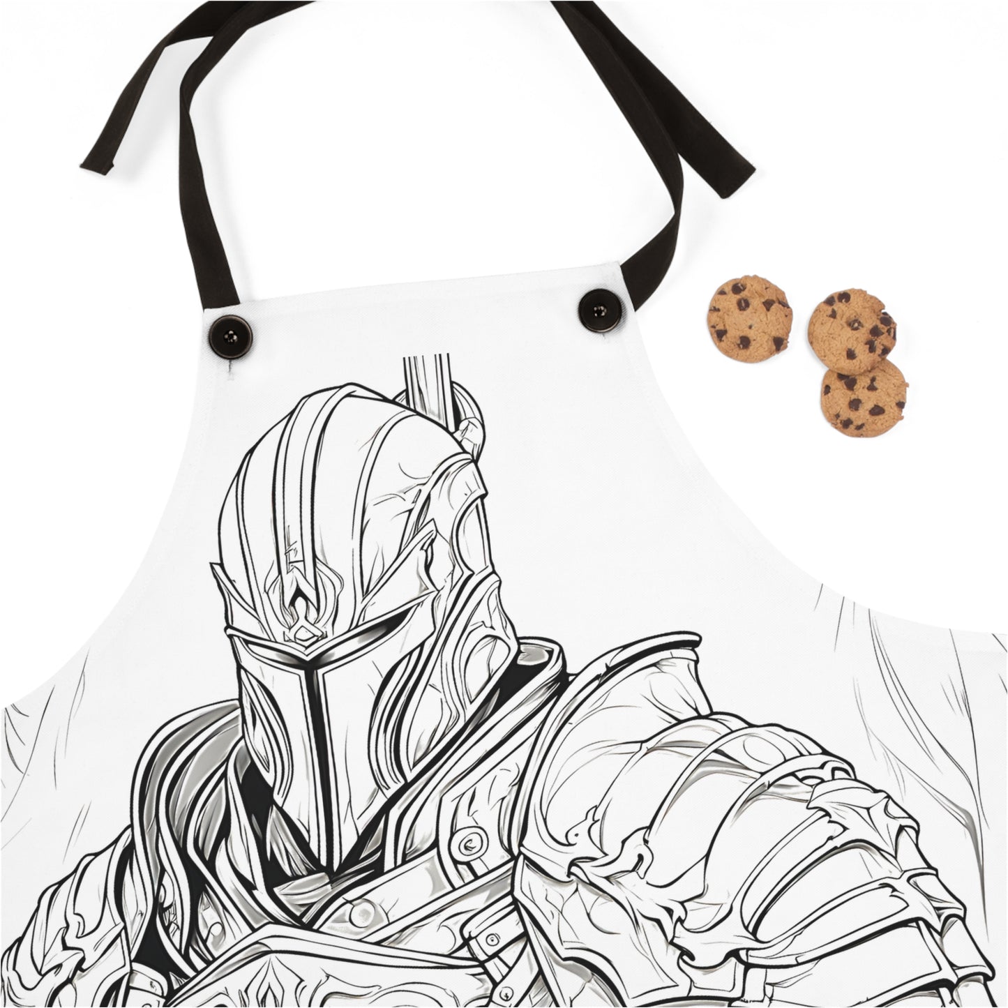 Apron Coloring Kit with 10 Fabric Markers - Armored Knight