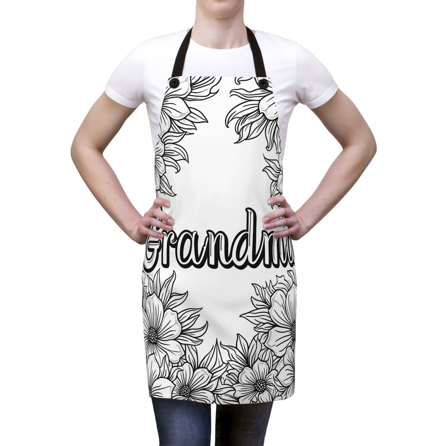 Apron Coloring Kit with 10 Fabric Markers - Grandma